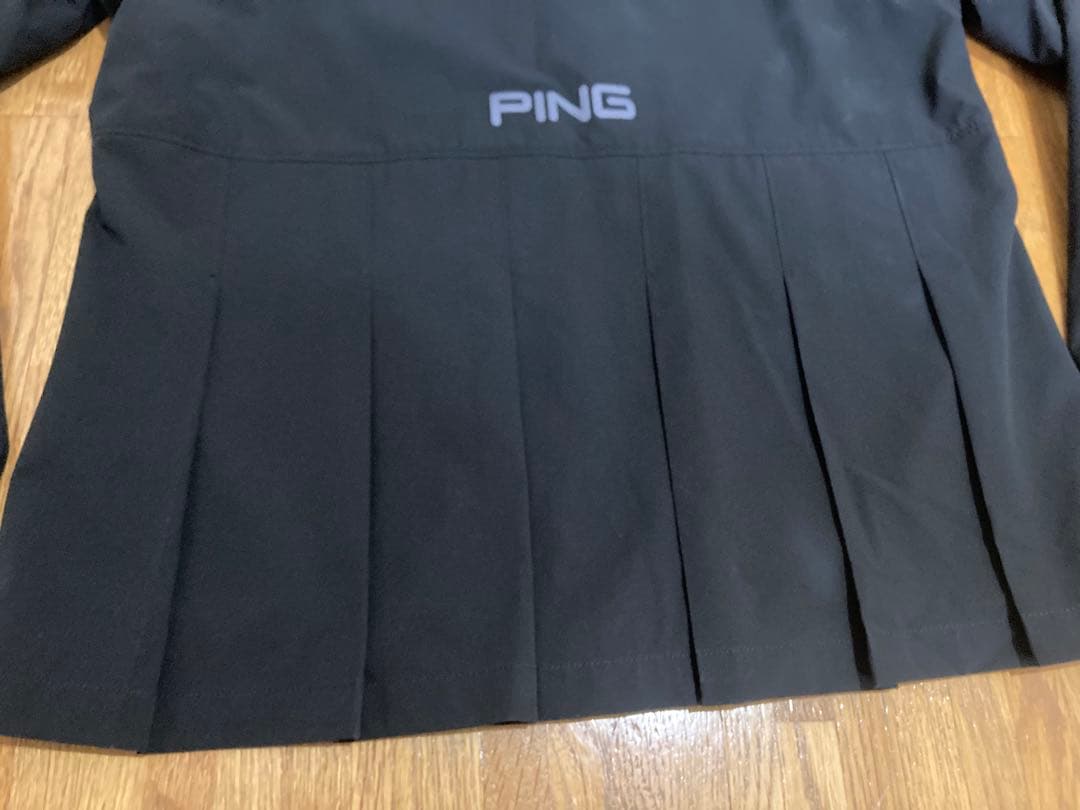 PING レディース ゴルフウェア フード付きアウター　ベスト　黒　袖取り外し可