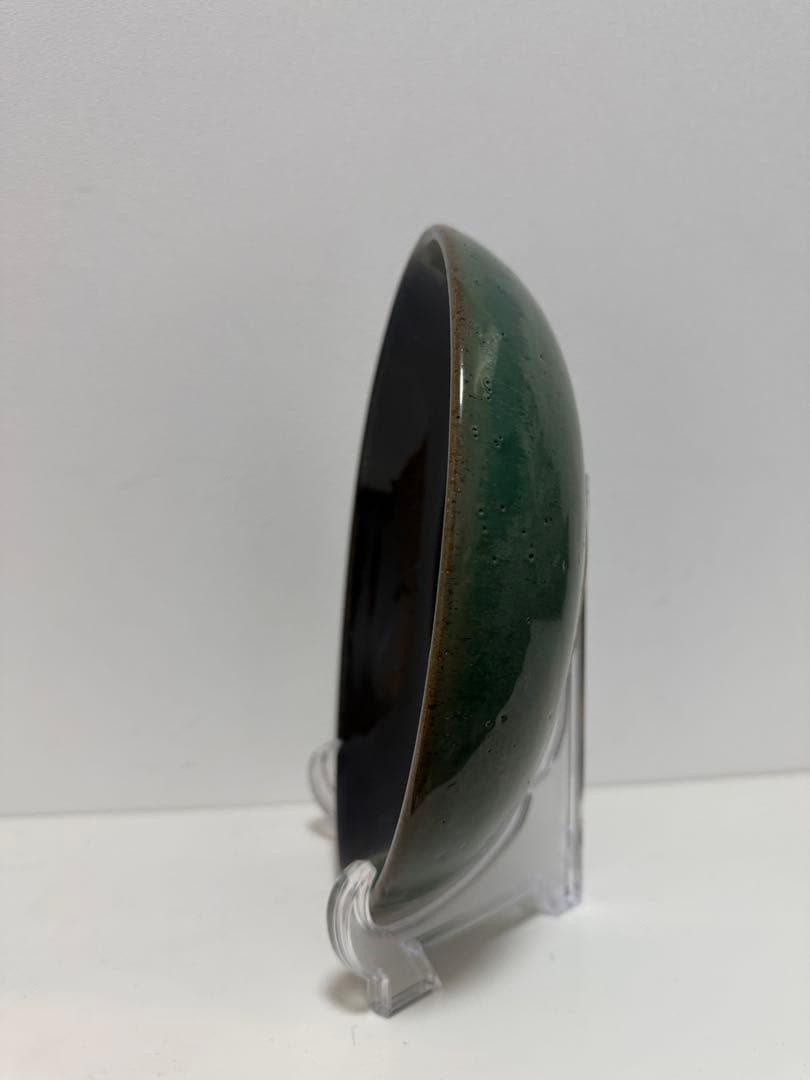 牛ノ戸焼　アンティーク　大皿　25cm 鳥取　染め分け　骨董品　民藝　中井窯