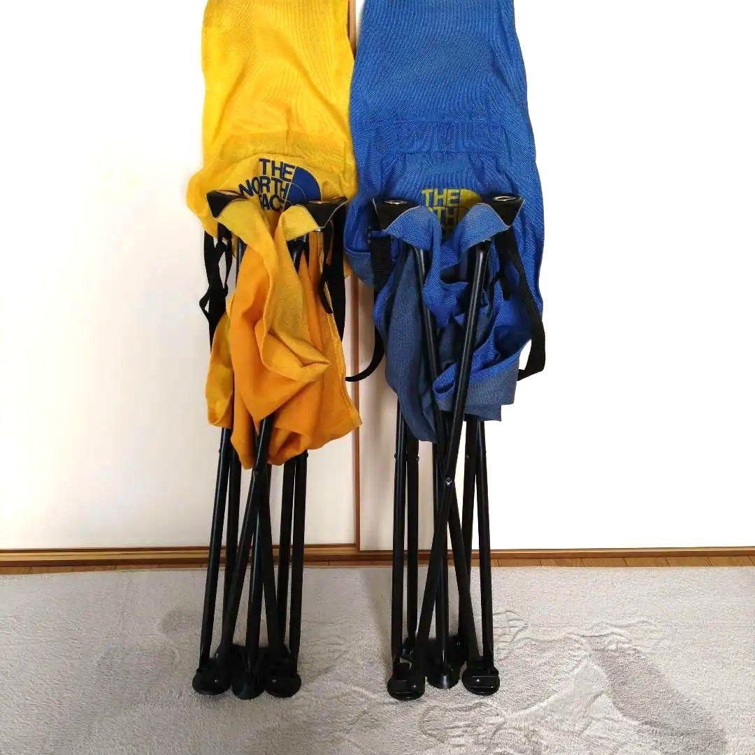 THE　NORTH　FACE　チェア90年代　ブルー＆イエロー2脚セット